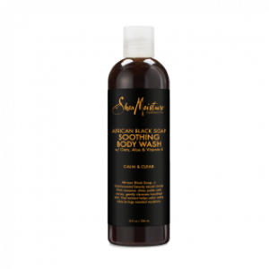 African Black Soap Body Wash - Moisturizes and Soothes Dry, Sensitive Skin - Sulfate-Free with Natural and Organic Ingredients - Cleanses Pores and Hydrates for Smooth Skin (13 oz)