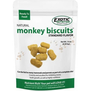 Monkey Biscuits (Standard, 3 lb.) - Healthy & Crunchy Biscuit Treat for Prairie Dogs, Parrots, Squirrels, Sugar Gliders, Hamsters, Rats, Rodents, Amazons, Macaws, Cockatoos, Birds & Other Small Pets