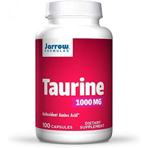 Jarrow Formulas Taurine 1000 mg - 100 Capsules - Antioxidant Amino Acid - Brain Health & Function - Pharmaceutical Grade Taurine Capsules - 100 Servings