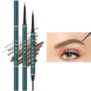 Eyebrow Pencil,3 PCS Waterproof Professional Makeup Micro Brow Pencil,Brow Kit with Eyebrow Brush and Razor,Ultra-Fine Mechanical Pencil