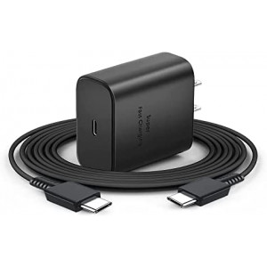 45W Super Fast Charger, USB Type C Wall Power Adapter Charging Block with 6FT USB C to C Phone Charger Cable Black Compatible Samsung Galaxy S22/S21/S20 Ultra/Note 20/10 Plus/Z Fold 3/Flip 3/iPad Pro