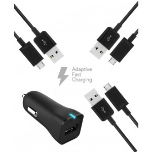 Ixir BlackBerry Torch 9810 Charger Micro USB 2.0 Cable Kit by Ixir (Car Charger + Cable) True Digital Adaptive Fast Charging uses dual voltages for up to 50% faster charging!