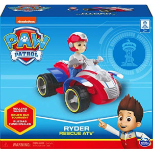 Paw Patrol, Ryder?s Rescue ATV Vehicle with Collectible Figure, for Kids Aged 3 and up