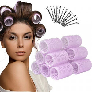 Hair Rollers,12 Pack Self Grip Hair Curlers,Rollers for Hair,Salon Hairdressing Curlers for Women,DIY hairstyle ((Medium))