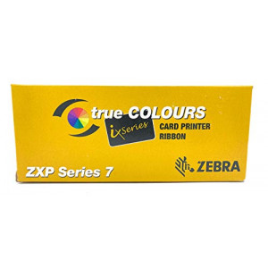 ZEBRA Technologies 800077-740 True Colors IX Series Color Ribbon for ZXP Series, 7 Compatible, Ymcko, 250 Labels per Roll