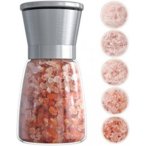 Ebaco Original Stainless Steel Salt or Pepper Grinder - Top Spice Mill with Ceramic Blades , Brushed Stainless Steel and Adjustable Coarseness By Pepper Grinder (Single Package)