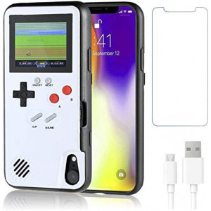 Gameboy Case for iPhone XR,Handheld Retro 168 Classic Games,Color Video Display Game Case for iPhone,Anti-Scratch Shockproof Phone Cover for iPhone WeLohas