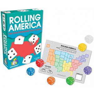 Gamewright Rolling America, The Star Spangled Dice Action Game Multi-colored, 5"