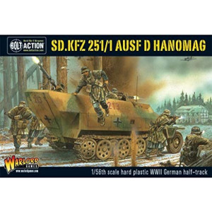 Bolt Action Sd.Kfz 251/1 Ausf D Hanomag German Half-Track 1:56 WWII Military Wargaming Plastic Model Kit