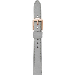 Fossil Women's 14mm Leather Watch Band, Color: Light Grey (Model:S141109)