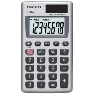 Casio HS-8VA, Solar Powered Standard Function Calculator
