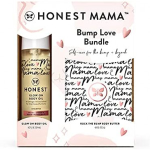 The Honest Company Honest Mama Bump Love Bundle | Body Butter 4 Oz + Body Oil 4.2 Fl Oz Duo | Mama Bundle, 8.2 Fl Oz, 2 Piece Set