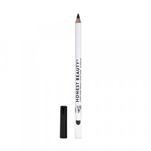 Honest Beauty Vibeliner Pencil Eyeliner Mindful (Matte Black) | With Jojoba Oil, Meadowfoam Oil, & Macadamia Nut Oil | With built-in smudger, 0.038 Ounce