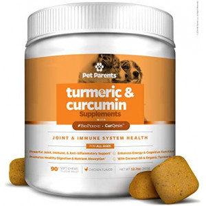 Pet Parents USA Turmeric for Dogs 4g 90c – K9 Joint, Dog Joint & Dog Immune Support, Joint Pain Relief for Dogs, Dog Arthritis Pain Relief + Dog Aspirin with Curcumin, BioPerine + Dog Joint Supplement