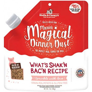 Stella & Chewy’s Freeze-Dried Raw Marie's Magical Dinner Dust – Protein Rich, Grain Free Dog & Puppy Food Topper – What's Shak'n Bak'n Recipe – 7 oz Bag
