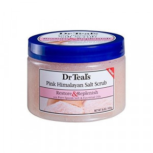 Dr Teal's Restore & Replenish Pink Himalayan Sea Salt Scrub, 16 oz.