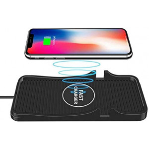 Wireless Car Charger Pad Qi Charging Mat Fast 15W 10W 7.5W Quick Charge Adapter Stand Holder for iPhone 13 12 Pro Max 11 8 Plus X XR Xs Compatible Samsung Galaxy S21 S20 S10 S9 Note 9 LG Android Phone