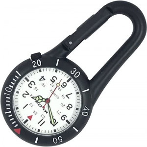 KLOX Carabiner Clip-on Watch, Great for Nurses, Paramedics, Hikers, Seniors