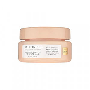 Kristin Ess Hair Strand Strengthening Reconstructive Moisture Mask, Deep Conditioning Hair Treatment for Dry Damaged Hair, Sulfate and Paraben Free, Color + Keratin Safe, 6.7 fl. oz.