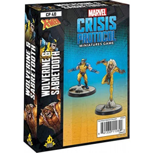 Marvel Crisis Protocol Wolverine and Sabretooth CHARACTER PACK | Miniatures Battle Game | Strategy Game for Adults and Teens | Ages 14+ | 2 Players | Avg. Playtime 90 Mins | Made by Atomic Mass Games