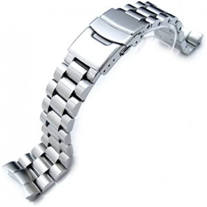 22mm Endmill watch band for SEIKO Diver SKX007, Brushed Solid Stainless Steel