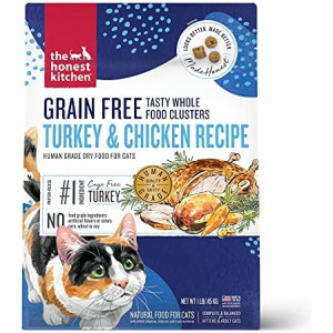 The Honest Kitchen Whole Food Clusters Human Grade Grain Free Dry Cat Food - Chicken, Fish, Turkey
