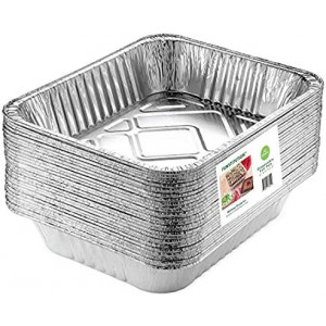 Aluminum Foil Pans(30 Pack) - 9x13 Inches Tin Foil Pans with High Heat Conductivity - Disposable Cookware For Baking, Grilling, Cooking, Storing, Prepping - Recyclable and Disposable Aluminum Pans