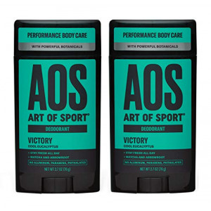 Art of Sport Men’s Deodorant, Aluminum Free, Eucalyptus Fragrance, Made with Natural Botanicals, Moisturizing Tea Tree Soap, Made for Athletes, Victory Scent, 2.7 Ounce