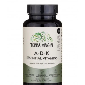 Terra Origin A-D-K Essential Vitamins - 60 Liquid Capsules