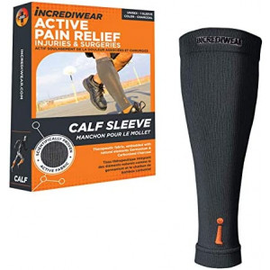 Incrediwear Calf Sleeve - Calf Sleeves for Men and Women to Help with Muscle Pain Relief, Shin Splints, and Muscle Recovery (Charcoal, S/M)
