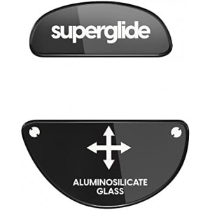 Superglide - Fastest and Smoothest Mouse Feet / Skates Made with Ultra Strong Flawless Glass Super Fast Smooth and Durable Sole for Zowie EC Series [Black]