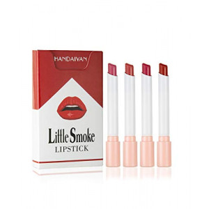 Emirde 4 Colors Matte Cigarette Lipstick Pack Set Tube Nude Red Lips Long Lasting Waterproof Liquid Lipstick Women Make up Velvet Cosmetic Lipsticks B
