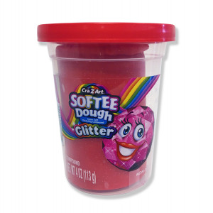 Cra-Z-Art Softee Dough Scent 4oz Can - Red Glitter