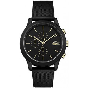 Lacoste Men's TR90 Quartz Watch with Rubber Strap, Black, 21 (Model: 2011012)