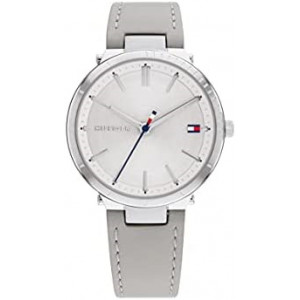 Tommy Hilfiger Women's Quartz Stainless Steel and Leather Strap Watch, Color: Beige (Model: 1782410)
