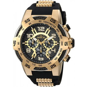 Invicta Men's Speedway Stainless Steel Quartz Watch with Silicone Strap, Two Tone, 30 (Model: 24233)
