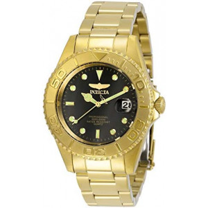 Invicta Men's Pro Diver Quartz Watch with Stainless Steel Strap, Gold, 18 (Model: 29939)