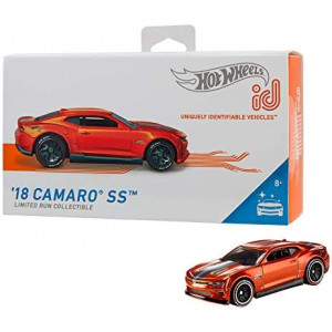 Hot Wheels id Vehicle ’18 Camaro SS with Embedded NFC Chip, Uniquely Identifiable, 1:64 Scale, for Kids Ages 8 Years and Older