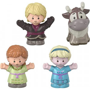 Fisher-Price Little People – Disney Frozen Young Anna and Elsa & Friends, Set of 4 Character Figures for Toddlers and Preschool Kids