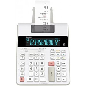 Casio HR-300RC Printing Calculator with Backlit LCD Display,White,Mini-Desktop