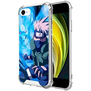 iPhone 11 case TPU Case Anime Design 4 Corners Shockproof Protection Scratch PC Back Cases for 6.1 inch Phone (Hatake-Kakashi)