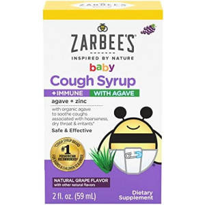 Zarbee's Naturals Baby Cough Syrup with Agave, Natural Grape Flavor, 2 Ounce