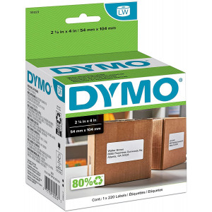 DYMO 30323 LaberWriter Standard Shipping Labels for LabelWriter Label Printers, 2 1/8- by 4-inch, White, Roll of 220