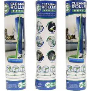 Leo Cleaning Roller Refill (3 Packs 150 Sheets) for Pet's Hair Removal and Household Cleaning Great for Dog and Cat Hair Suitable for Most Large Rollers, mega Rollers, 10in Wide Rollers in The Market