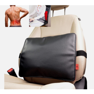 AJUVIA Back Vitalizer, Doctor Recommended Lower Back Support Pillow, Ergonomic Lumbar Support Cushion Provides Back Pain Relief For Car, Plane, Office Chair, Wheelchair, Meditation, Sciatica Therapy