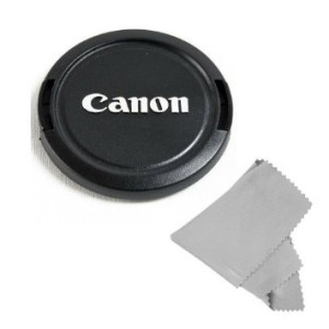 CowboyStudio 58MM Lens Cap Snap-On for Select Cannon models with Microfiber Cleaning Cloth