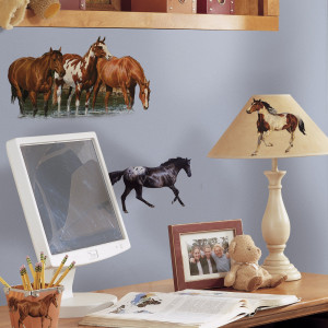 RoomMates RMK1017SCS Wild Horses Peel and Stick Wall Decals
