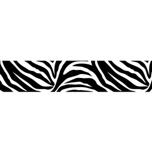 Wall Pops WPS99052 Peel and Stick Go Wild Zebra Decals, 6.5-Inch x 16-Feet Stripe, Black