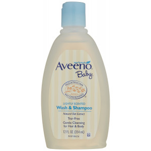 Aveeno Baby Wash and Shampoo, 12 Fluid Ounce