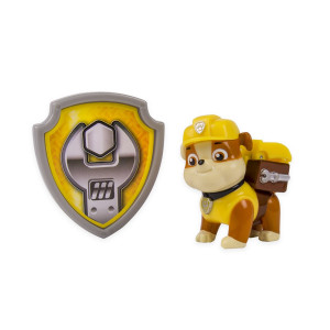 Nickelodeon, Paw Patrol - Action Pack Pup and Badge - Rubble